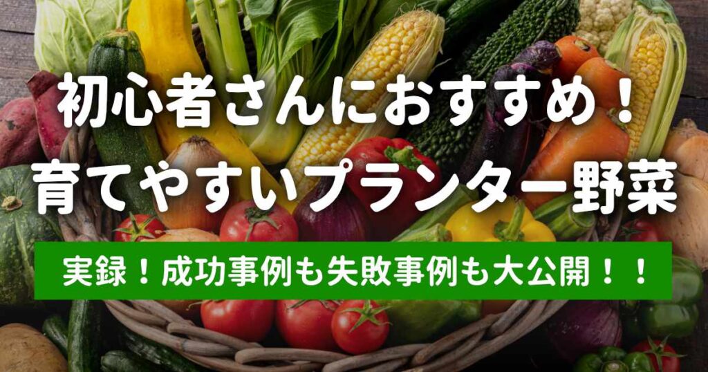 初心者さんにおすすめ！育てやすいプランター野菜